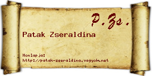 Patak Zseraldina névjegykártya